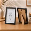 topolenashop Cornice Portafoto Nera 20x30 Con Passepartout 12x17, Portafoto Da Tavolo o Parete Con Copertura Trasparente, Orientamento Verticale Orizzontale | 32959