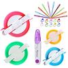 Ayasee Kit creatore di pompon, pompon palla lanugine tessitore Needle Craft Kit fai da te per maglieria all'uncinetto, kit per pompon 4PS + 10PS punti per maglieria + 10PS aghi + 1PS forbici (25)