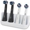 Qikfresh - Supporto per 4 testine di ricambio - Compatibile con Oral-B, iO, Philips Sonicare, Waterpik, Fairywill - In silicone alimentare (Bianco)