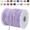 LEREATI Cordino Cuoio 3mm x 45m Corda in Finta Pelle Cordone Piatto in Finta, Cordoncino Cuoio per Artigianato, Collana, Braccialetto, Acchiappasogni, Fai da Te, Confezioni Regalo (Viola Taro)