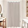 EurCross Tenda da doccia 150 x 200 cm, sottile color sabbia, impermeabile, per bagno, in tessuto antimuffa, lavabile, con 10 anelli
