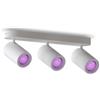 CALEX Faretto da soffitto LED Smart, 3 luci ovali, orientabile, colori RGB & luce da fredda a calda, Dimmerabile, controllo app Wi‑Fi & vocale, Bianco