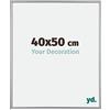 yd. yd Cornici per foto 40 x 50 cm - Cornice in plastica con vetro acrilico - Eccellente qualità - Lastra in vetro resistente ai raggi UV argento - Antiriflesso - Annecy,