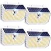 nipify nifipy Luce Solare LED Esterno, Faretto LED da Esterno Solare, 138 LED Lampada Solare da Esterno con Sensore di Movimento, 3 Modos IP65 Impermeabile Luci Solari da Giardino, per Parete Garage 4 Pezzi