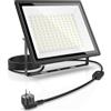 Glostars Proiettore LED 150W 16500LM 6500K,IP66 Impermeabile Esterni,160° Ampio Angolo,CRI 80-90,Alluminio Pressofuso,Vetro Temperato,Valvola di Pressione - Per Giardino,Garage,Cantieri,Terrazzo(1 PACK)