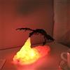 Ulalaza Lampada del drago di fuoco Lampada del drago di ghiaccio Stampa 3D Lampada da notte Lampada lunare con regalo USB Adatto per decorare la camera da letto