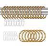 tonyg-p Confezione da 22 anelli per tende in metallo e 22 ganci in plastica per tende da doccia, diametro interno 30 mm (bronzo)