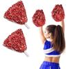 UNIHOC 2 Pompon da Cheerleading Pom Pon, Cheerleading Pom, Fiore a Mano Cheerleader, Pompon per Cheerleader Ragazze, Pompon Rosso Cheerleader, per Eventi Sportivi, Giochi di Palla, Feste di Carnevale(Rosso)