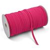 Wambere Nastro elastico per cucito, elastico piatto, elastico, per fai da te, decorazione di abbigliamento, rosa rosa, 6 mm x 90 m