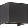 Fischer & Honsel LED-Wandleuchte Wall, 2x3W, 540lm, 3000K, schwarz (30259)
