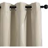GIRASOLE HOME® Coppia Tende Oscuranti Termiche Morbide Fantasia Onde Argentate Tenda Isolante per Soggiorno Camera e Interni 2 Pannelli con Occhielli (140x145cm, Beige)