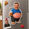 VEELU Magnete Personalizzato con Foto - Calamita Frigorifero Squishy Pancia Personalizzata da Stringere, Calamite Personalizzate Pancia in Acrilico e Silicone, Foto Regalo Divertente per Donna, Uomo e Amici