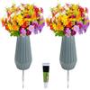 Niuny Vasi Per Cimitero 2pcs Vaso Per Tomba Da Cimitero In Plastica Vaso Funebre Con Picchetto Vasi Funerari Vasos Plastica Per Tomba Decorazione Per Tombe Per Cimiteri e Commemorazioni (Tipo C)