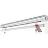 TENDEEVOLUTION Binario Tenda a Pacchetto 4 Calate con Cassone in Alluminio, Montaggio a Soffitto o Parete Personalizzabile, Bastone Binario per Tende a Pacchetto Moderne, Steccate o in Tessuto (220 CM)