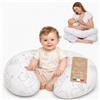 The Double Twenty Cuscino Allattamento in Fiocco di Memory Foam - Federa Ipoallergenica Sfoderabile - Supporto Ergonomico Morbido e Avvolgente, Certificato OEKO-TEX e Made in Italy