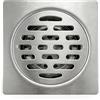 Ncheli Scarico Pavimento Acciaio Inox, 10x10 cm Quadrato, Griglia Antireflusso Antiodore con Chiusura Automatica per Doccia Bagno Cucina, Adatta per Tubi da 50 a 75 mm, Ideale per Terrazzo