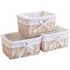 Arthur Cameron Piccolo cestino in vimini naturale, set di 3 (bianco lavaggio)