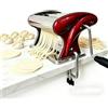 XINGYUEXUAN Macchina per la pasta manuale Rullo per spaghetti incorporato Taglierine da 2 mm / 4 mm per uso familiare casalingo Acciaio inox rosso