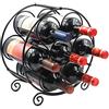 PAG Portabottiglie Vino Contenere 7 Bottiglie,Grande Capacità Porta Bottiglie di Vino è Adatto Per un Soggiorno/Bar/Cucine,Nero