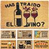 LUA VIKA Zerbino ingresso esterno simpatico, tappeto ingresso interno, zerbino cocco, zerbini per ingresso esterno divertenti 40x70x1,5 cm, Has traido el vino