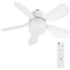 Generic Ventilatore da soffitto con luce e telecomando | 52/42cm Ventilatore con lampadina LED dimmerabile e temporizzata | Ventilatori a soffitto con luci silenzioso | Lampada attacco a vite E27
