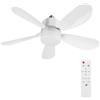 Generic Ventilatore da soffitto con luce e telecomando | 52cm Ventilatore con lampadina LED dimmerabile e temporizzata | Ventilatori a soffitto con luci silenzioso | Lampada attacco a vite E27