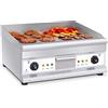 Royal Catering Fry Top Elettrico Griglia Elettrica Piastra Elettrica RCG 60H2 (Lunghezza: 60 cm, 2 x 3.200 W, Superficie di cottura: liscia, 2 zone riscaldate)
