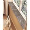 ENHEN Tappetino per Davanzale Protettore per Soglia Balcone Sottile e Impermeabile con Finitura Marmo Grigio, Paraschizzi per Davanzale Angolo Antipolvere Conciso, Scudo(155x20cm/61x8in)