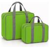 GX GARGIX Coppia Borse Termiche Mare Grande + Piccola - Set 2 Borse Frigo con Interno Isolante, Manici Resistenti e Zip, Ideali per Spiaggia, Picnic, Campeggio e Spesa Refrigerata (GX/TERM-VERDE)
