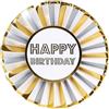 Talking Tables Spilla Birthday Luxe Gold Happy Birthday per Adulti e Bambini - Accessorio Decorativo di Design - Idee Regalo - Misure 11,5 cm