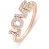 Tamaris donna Ring TJ-0712-R-56 aus 925 argento in IP oro rosa con zirconisteinen