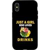 Just a girl who loves Apparel for girls Custodia per iPhone X/XS Carino solo una ragazza che ama Juce beve donne e ragazze
