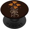 Poppy Flower Clothing Vintage Fiori di papavero bouquet botanico floreale natura arte PopSockets PopGrip Adesivo