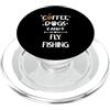 Coffee Dog & Fly Fishing Fisherman Cani di caffè e pesca a mosca | Pesca di canna da PopSockets PopGrip per MagSafe