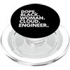 Dope Cloud Engineer Career Culture Dope Black Woman Cloud Engineer Sviluppatore afroamericano PopSockets PopGrip per MagSafe