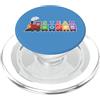 Dominus's Design Cartoon Steam Train STEAM Programma educativo Insegnante Studente PopSockets PopGrip per MagSafe