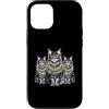 Cool 3 Hip Hop Trio Street Gold Chain Fu Custodia per iPhone 12/12 Pro Maine Coon Cat Rap Old School Retro Streetwear anni '80 '90 Tre