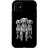 Cool 3 Hip Hop Trio Street Gold Chain Fu Custodia per iPhone 11 Vizsla Dog Rap Old School Retro Streetwear anni '80 '90 Tre