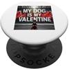 Doberman Puppy Lover PS My Dog Is My Valentine Doberman Street Graffiti Amante dei cani PopSockets PopGrip Adesivo