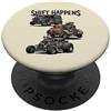 Jeff Hobrath Shift Happens - Canna da topo vintage con design di automobili PopSockets PopGrip Adesivo