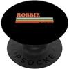 Retro Personalized Name outfit For Men W ROBBIE Retro Personalizzato Nome Vintage Stripes PopSockets PopGrip Adesivo