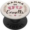 Futura Mamma Madre di Gemelli 2027 Mamma di Gemelli Neomamma Gravidanza Gemellare PopSockets PopGrip Adesivo