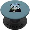 namo-Tee Panda con maschera di bellezza e mirtilli - motivo benessere PopSockets PopGrip Adesivo