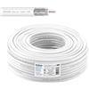 EDISION CCS-100 Cavo Coassiale 100m, per Antenna TV SAT Interna PVC Bianco, Acciaio Ramato CCS/AL, 21VAtC, CPR Eca, Classe B, per SAT, DVB-S2, T/T2, Cable, RADIO, Bobina 100m