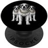 Cool 3 Hip Hop Trio Street Gold Chain Fu St Bernard Dog Rap Old School Retro Streetwear anni '80 '90 Tre PopSockets PopGrip Adesivo