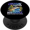 Caribbean Cruise Vacation Family Co Crociera Insieme Martinica Nave da crociera Dolphin Vacanza PopSockets PopGrip Adesivo