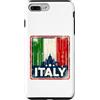 YO! Custodia per iPhone 7 Plus/8 Plus Vintage Bandiera Italiana Fan Bandiera Italia Retro Art