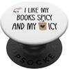 I Like My Books Spicy Tumbler,Spicy Book I Like My Books Spicy & My Coffee Icy Cute Bookish Smut Book PopSockets PopGrip Adesivo
