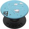 Whyitsme Design Disegno divertente del filato di pecora, maglieria PopSockets PopGrip Adesivo