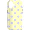 Vintage Polka Dot Pattern Big Dots Custodia per iPhone 17 Giallo Burro Lavanda Polka Dot Estetica Carino Grandi Pois